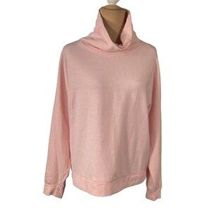 Avia Fleece Athletic Top Sweatshirt Funnel Neck Pink Size 2X Stretch